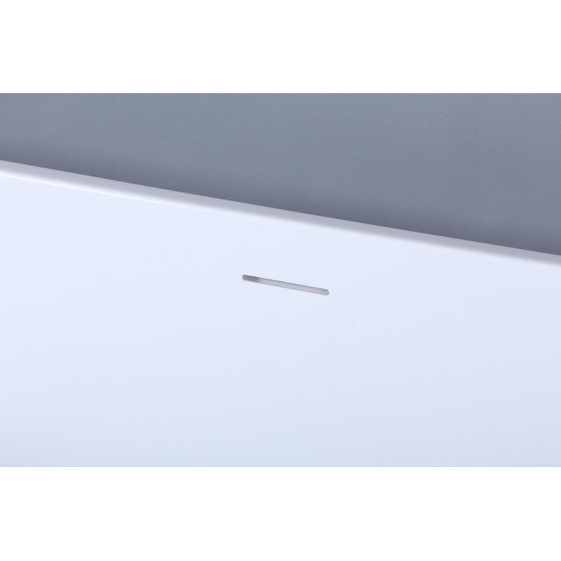 Ethen 67'' Glossy White Diamond Freestanding Acrylic Bathtub