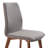 Cannock Mid-Century Armless Dining Chairs in Gray Fabric and Walnut Finish
