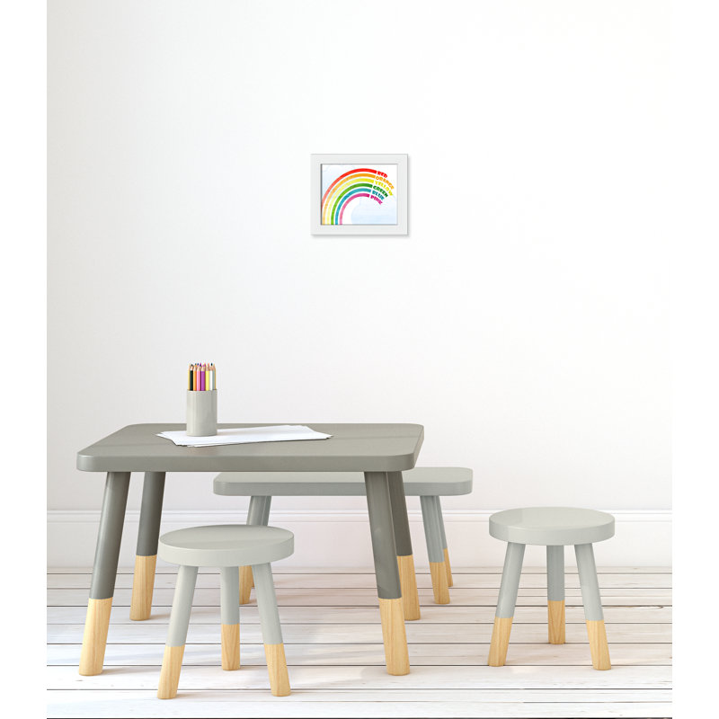 Art sur toile, couleurs, H 10 po x l 8 po x P 0,6 po, Encadré plat blanc