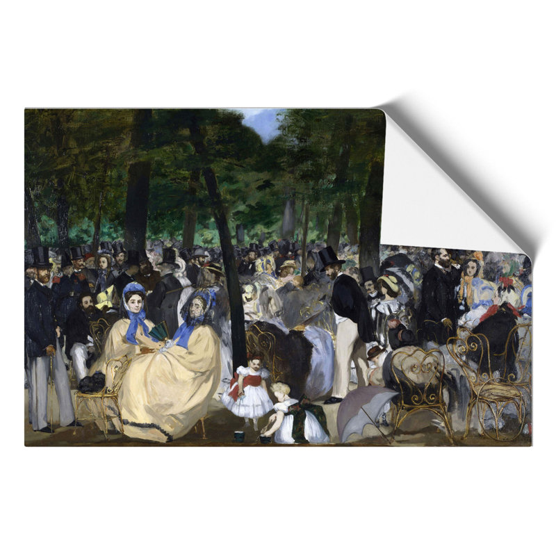 Music In The Tuileries Gardens by Edouard Manet - No Frame Print, 21cm H x 30cm W x 0.1cm D