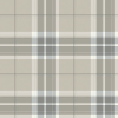 Emma Grey Plaid Wallpaper