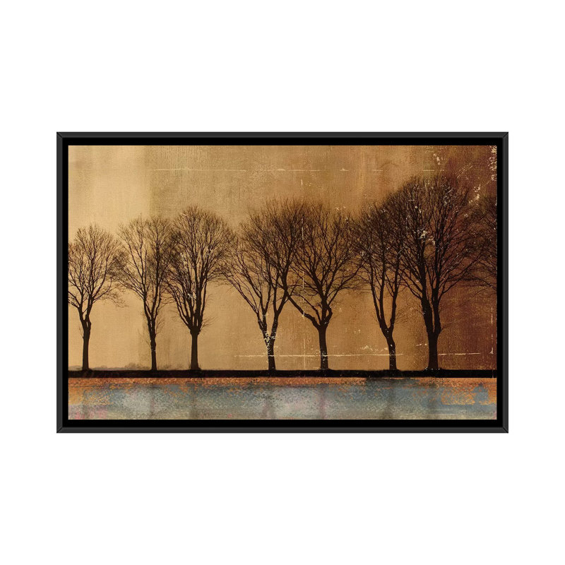 " In A Row " by PI Studio, 18" H x 26" W x 1.5" D, Black Framed Canvas, No Mat