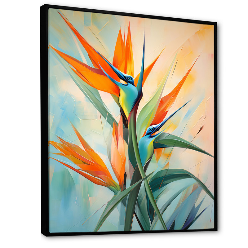 «Paradises Profile Flower I», reproduction sur toile, H 44 po x l 34 po x P 1,5 po, Noir