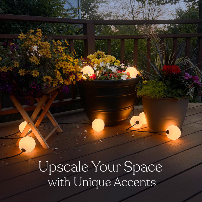 Orb String Lights With 10 Frosted LED Weatherproof Globe Lights - 30 Ft Plug In Commercial Grade Light Strand