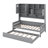 Twin Size Storage Wood Daybed With Twin Trundle, Built-In Shelves And All-In-One Cabinet-1178291255
