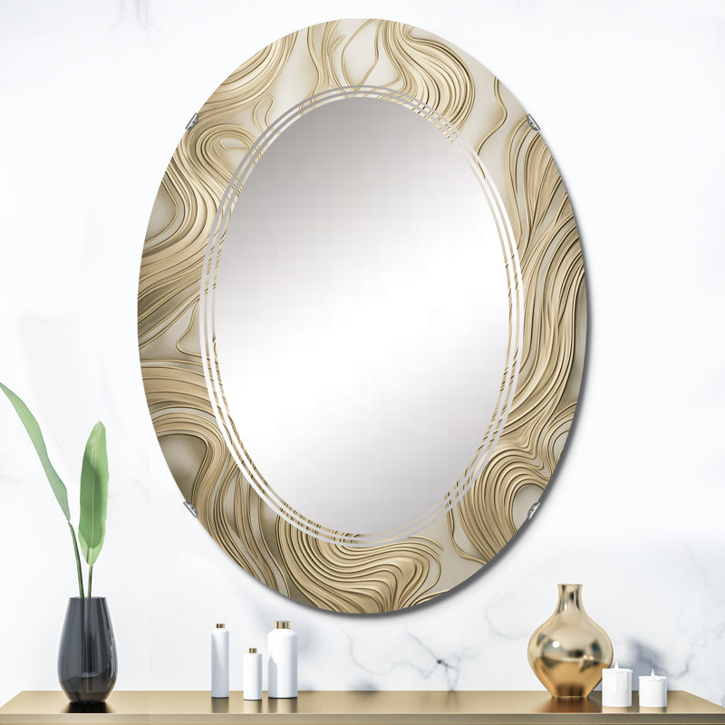 Blatnice - Miroir mural moderne ovale, 36 po x 24 po