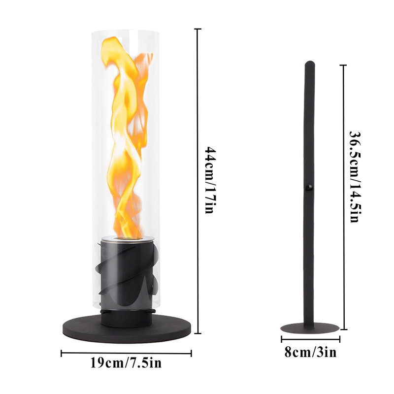 Raniyah Bio-Ethanol Tabletop Fireplace with Flame Guard