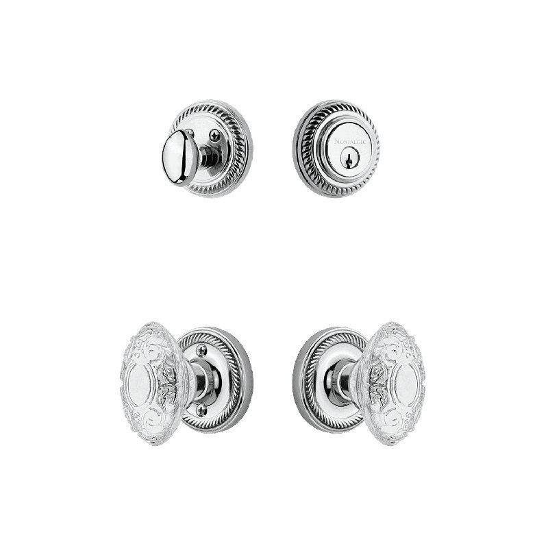 Ensemble de rosette Nostalgic Warehouse, Chrome brillant, 2.75