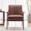 Siège d'appoint de salon, cuir PU, intérieur en microfibre, fauteuil en cuir massif pour la maison, rembourrage, base très confortable-120261251