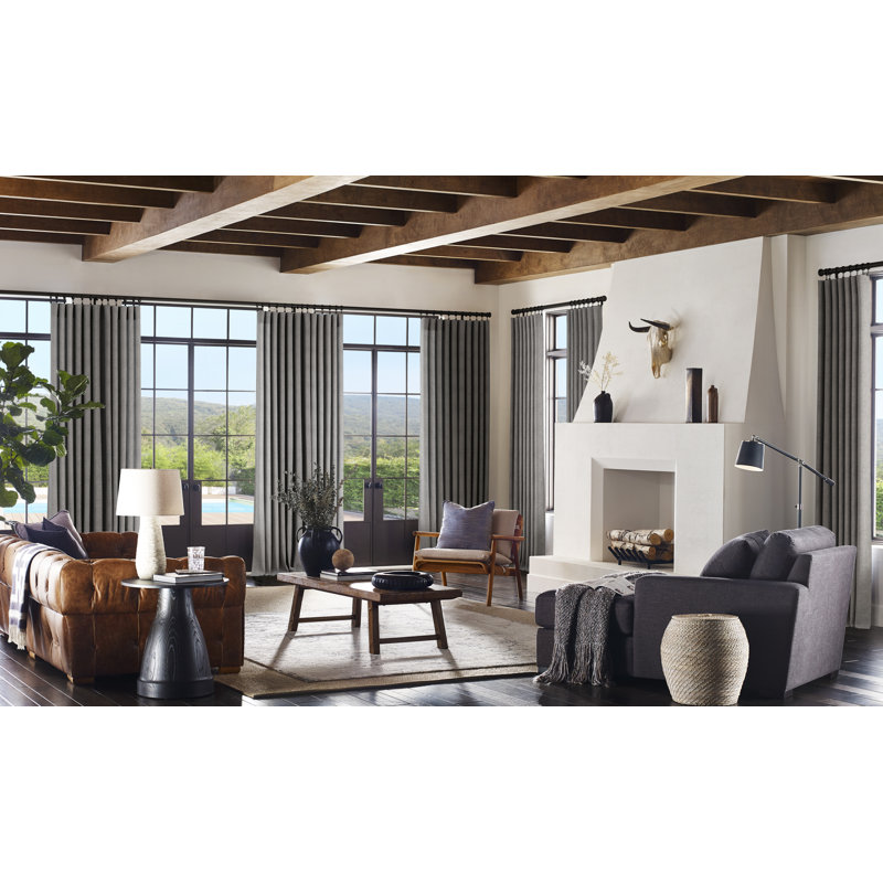 Sunbrella® Delaney Light Filtering Curtain, 50" W x 96" L, Gray
