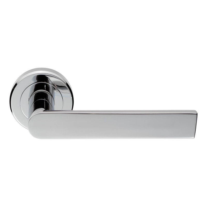 Serozzetta Latch Door Handle, Polished Chrome