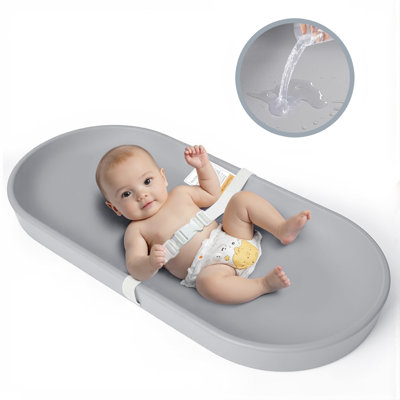 Matelas à langer pour bébé, station à langer portative pour changer la couche et la commode, avec ceinture de sécurité, imperméable