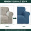 1 Piece Jacquard Spandex Stetch Box Cushion Loveseat Slipcover-1792201725