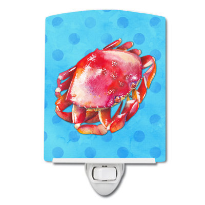 Crab Polka Dots Ceramic Night Light