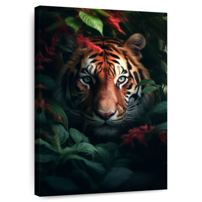 Brampt Tiger Flowers I, 36" H x 24" W