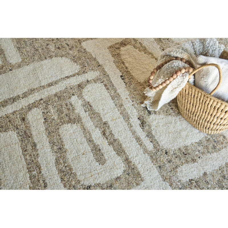Tahoe Wool Abstract Area Rug, Rectangle 9' x 12'