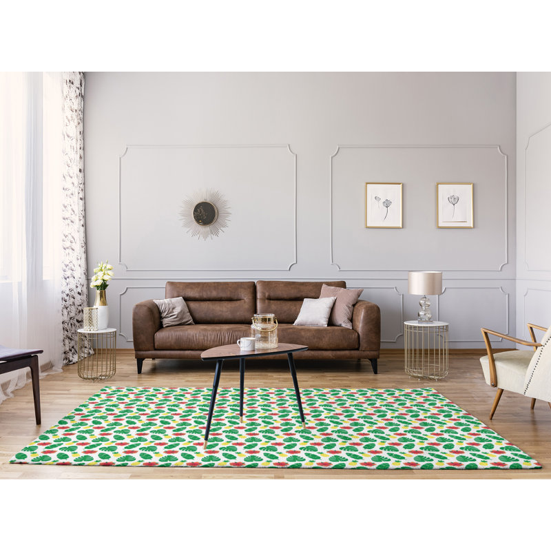 Tapis de l’espace blanc tropical, Rectangle 8 pi x 10 pi
