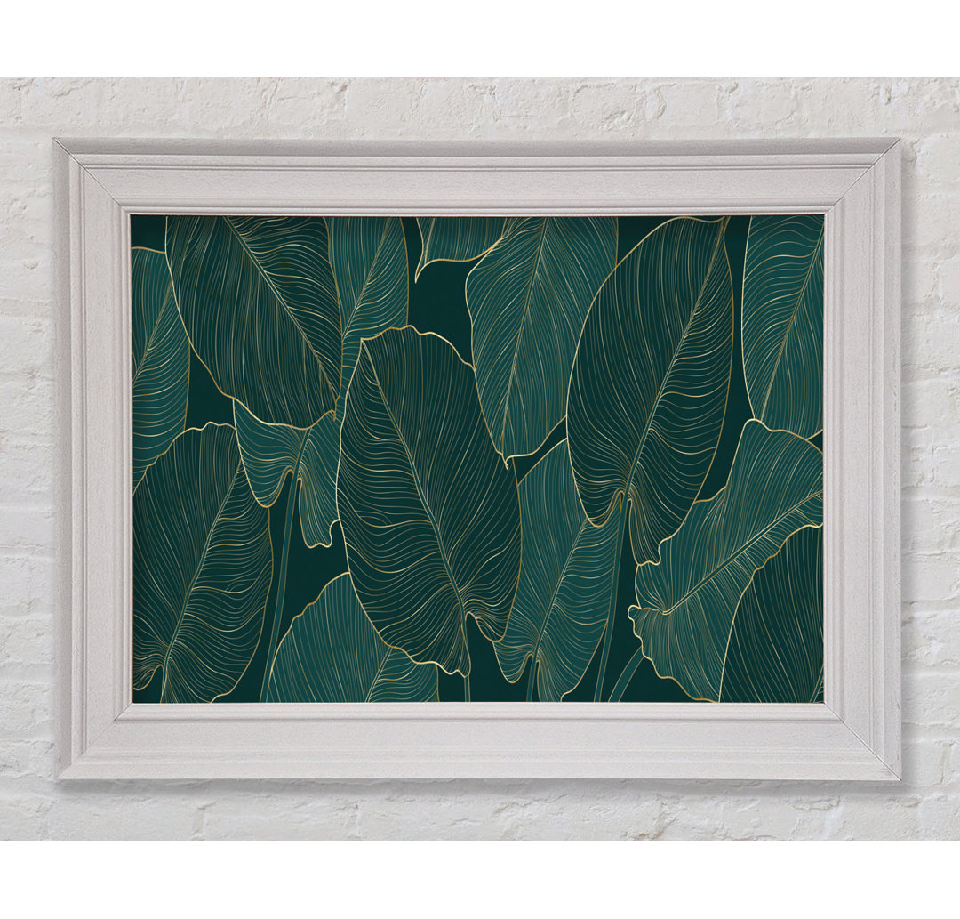 Banana Leaf Greens Gerahmter Druck