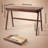 47" Solid Rubber Wood Computer Desk, Extra Thick 1.38" Top, Retro Walnut, A-Frame Leg