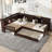 L-Shaped Platform Bed Twin Size With Trundle, Solid Wood Platform Bed With Storage Drawers And Shelves, No Spring Box Needed-1815552187