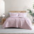 Pink/White Microfiber Reversible 2 Piece Quilt Set-85104714