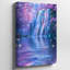 Toile «A Vibrant Ethereal Waterfall Cascades Down Smooth Iridescent Rocks», art mural par Lush Pink-431145003