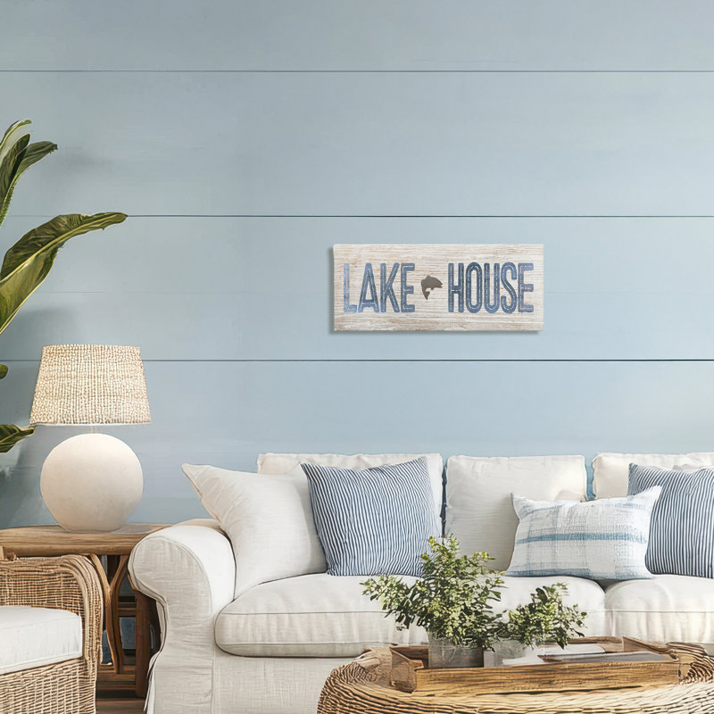 «Lake House with Fish Motif», art mural par Susan Arnot, H 10 po x l 24 po