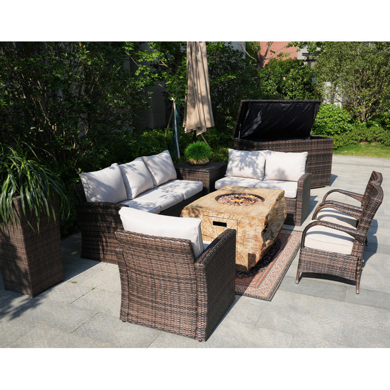 - Person Patio Conversation Set with Cushions