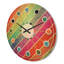 Horloge murale en bois à motif géométrique IV-63893082