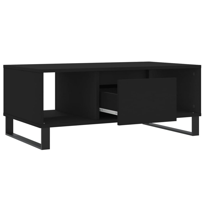 Aldrik Sled Coffee Table with Storage, Black
