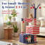 Arbre à chat drapeau américain pour chatons et chats âgés, tour de chat stable en coin de 45 po pour chat, étoile et rayures pour petits espaces avec 2 condos, hamac et griffoirs renforcés