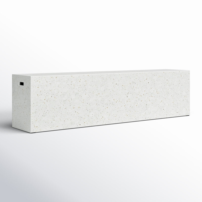 Mixx Bench, Ivory Terrazo, 18"H x 70.75" W x 14" D