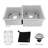 ZLINE 32 In. Jackson Undermount Double Bowl Kitchen Sink with Bottom Grid-54244410