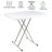 Folding Table - Lightweight Portable Folding Desk - Small Plastic Table for Camping, Playing Cards, and Crafting by Everyday Home (White)
