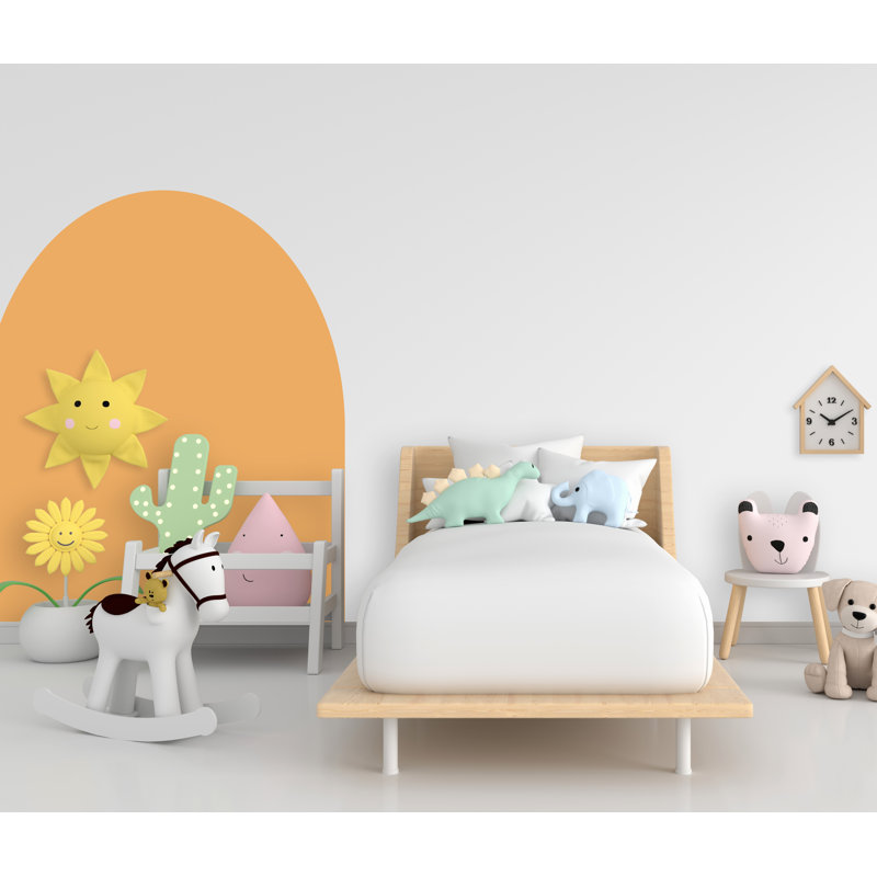 Décalcomanie murale Boho, décor de chambre d'enfant Boho Arch, autocollant d'arche de lit, adhésif mural Hedboard, autocollant mural arche, autocollant mural arche, décalque mural 115LU