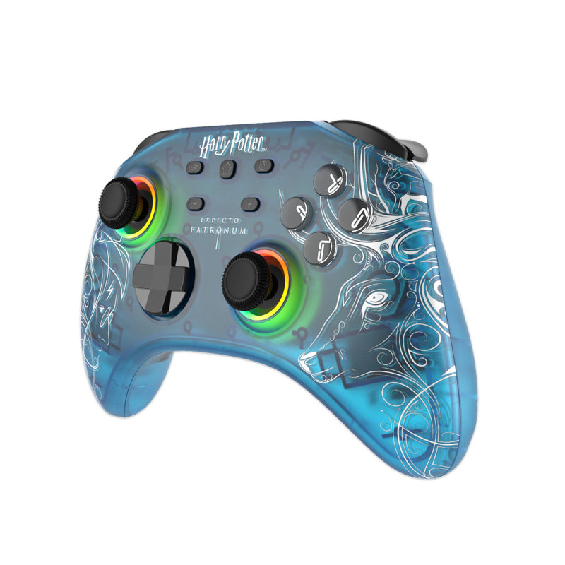 Freaks and Geeks Harry Potter RGB Wireless Controller for Switch - Translucid Patronus Blue