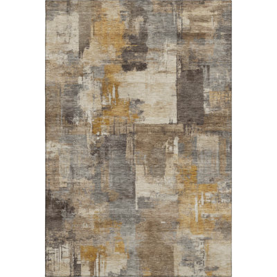 Premium Machine Washable Mayfield AMF2069 Abstract Rug