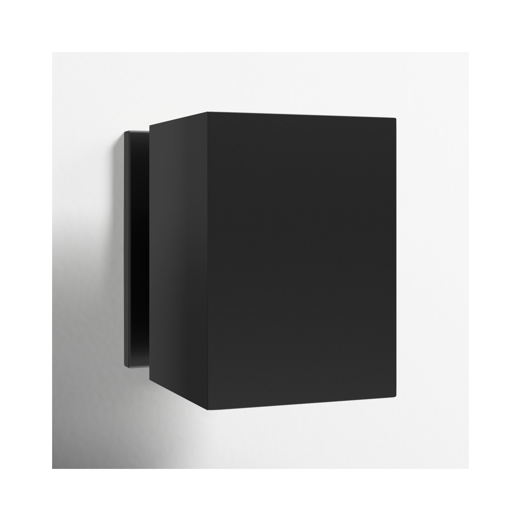 Dyer Single Light Outdoor Aluminum Wall Light, Black, 7" H x 5" W x 5" D, No