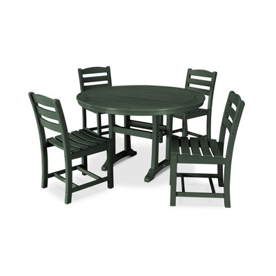 POLYWOOD La Casa Café 5-Piece Side Chair Dining Set