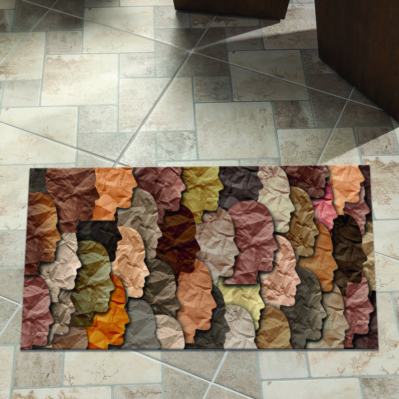 Contemporary Abstract Printed Rug with Soft Pile and Striking Design Ideal for Enhancing the Modern Aesthetic of Any Room in Your Home or Office