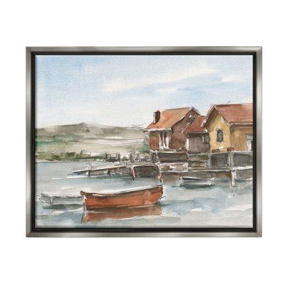 «Lake House Boats Floater Frame» par Ethan Harper sur