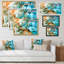 Encre bleue et verte, art mural moderne-954923481-954923495