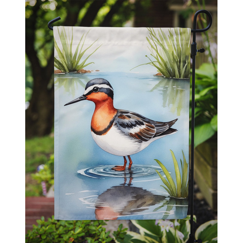 Drapeau de jardin Surfbird Bird, Phalarope à cou rouge