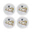 Zodiac Aries White Vegan Leather Round Coasters-1816729163