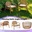 Ensemble de 2 fauteuils d'extérieur en bois d'acacia avec coussin