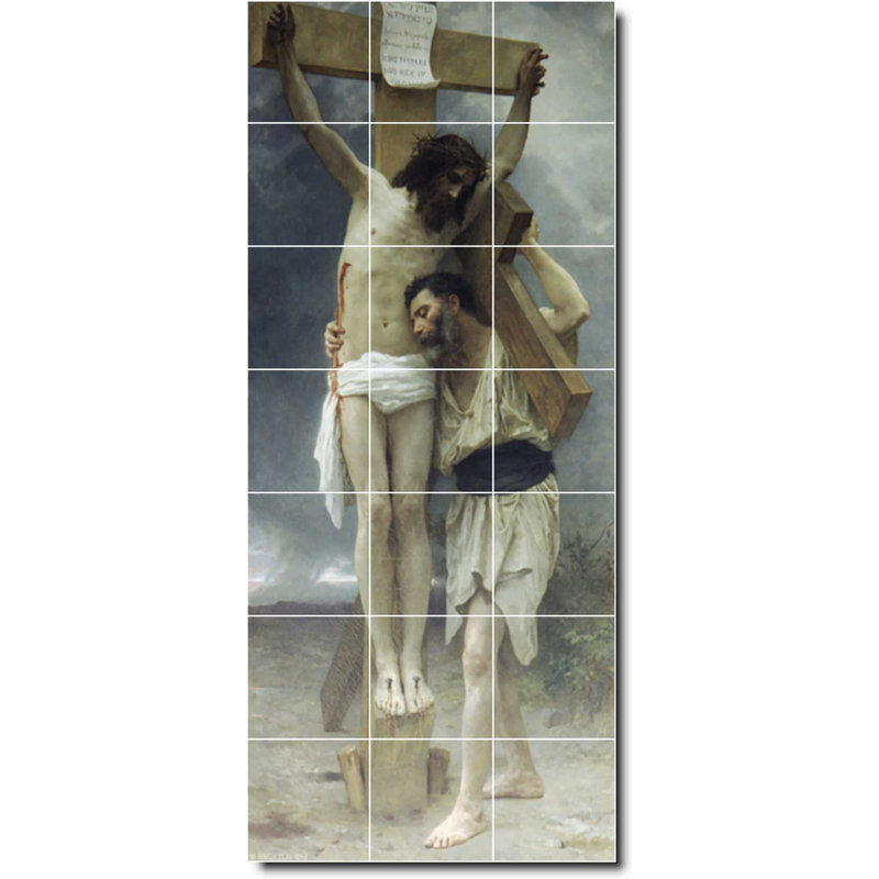 Carreau de peinture murale 24 po x 56 po 8 po x 8 po, Religieux - 759