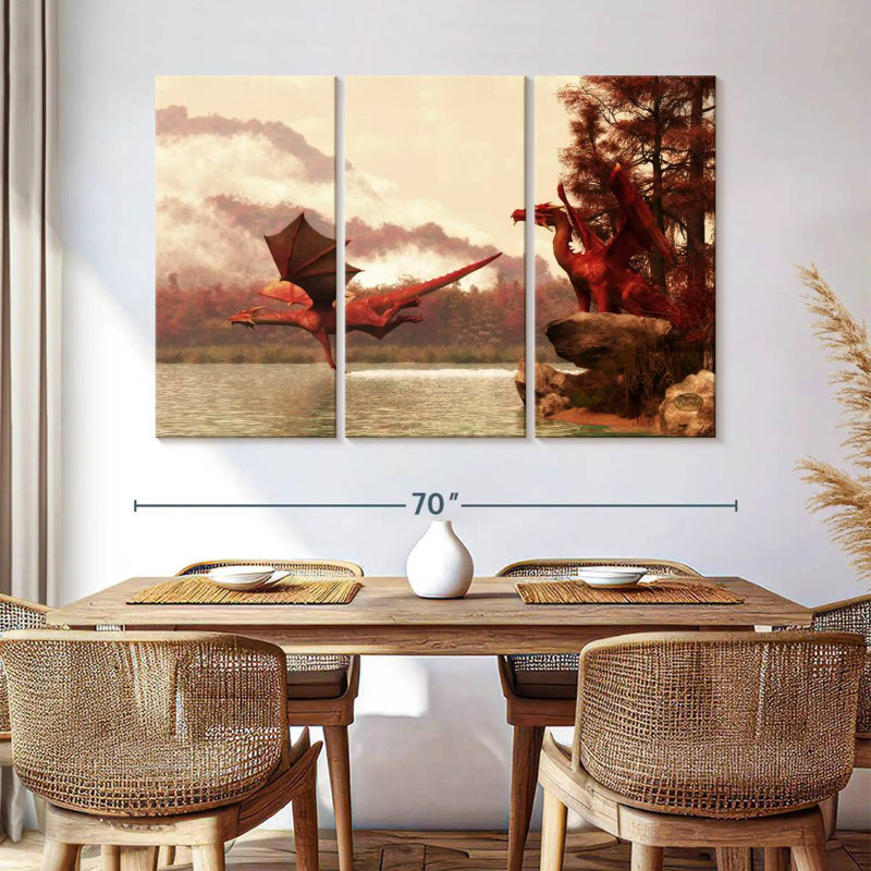 Kelan Autumn Dragons, 42" H x 65" W