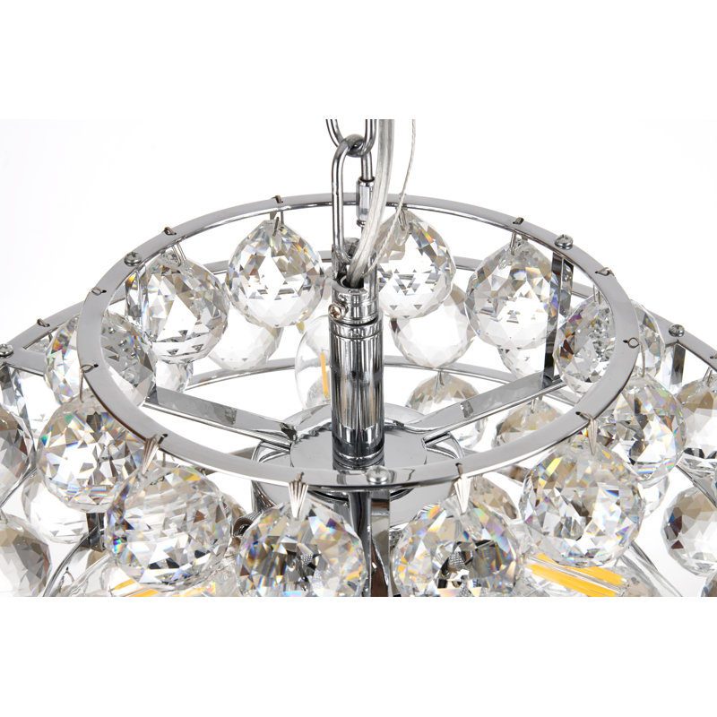 Kieron 3 - Light Unique/Statement Pendant, 72" H x 14" W x 14" D, Chrome