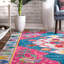 Tapis rose / bleu Hettie Southwestern-32573420