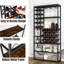 Andrena 27 Bottle Floor Wine Bottle & Glass Rack Black